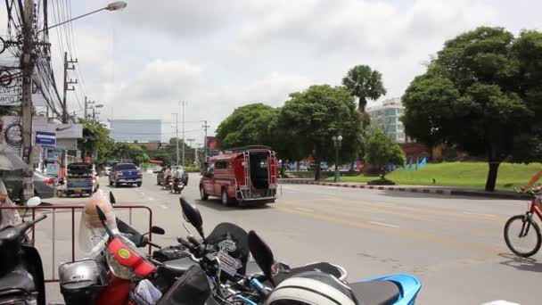 Chiangmai Tayland Ağustos 2018 Araba Trafik Chiangmai Şehir Yol — Stok video