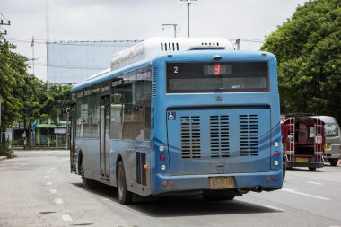 Chiangmai, Tayland - 10 Ağustos 2018: Rtc Blk otobüs veya Chiangmai akıllı otobüs. Şehir ücretsiz Wi-Fi otobüs ve bilet için Transit tavşan kartımı kullan hizmetinde.