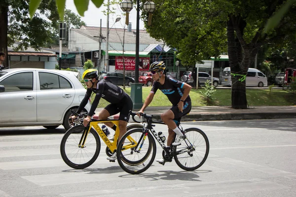 Chiangmai Tailandia Agosto 2018 Turismo Bicicleta Carretera Ciudad Chiangmai —  Fotos de Stock