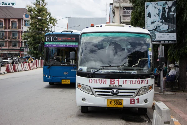 Chiangmai Thailand August 2018 Yutong Mini Bus Bus Chiangmai City — Stock Photo, Image