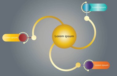 İş kavramı için vektör ve illüstrasyon Infographic tasarımı