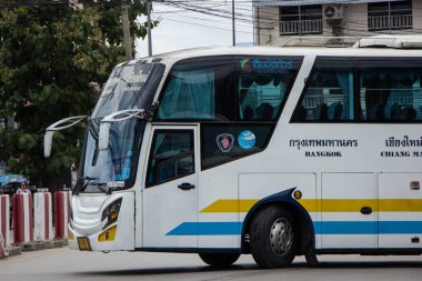 Chiangmai, Tayland - 8 Ağustos 2018: Sombattour otobüs şirketi. Fotoğraf Chiangmai otobüs istasyonu, Tayland.