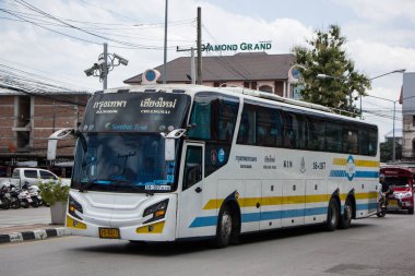 Chiangmai, Tayland - 8 Ağustos 2018: Sombattour otobüs şirketi. Fotoğraf Chiangmai otobüs istasyonu, Tayland.