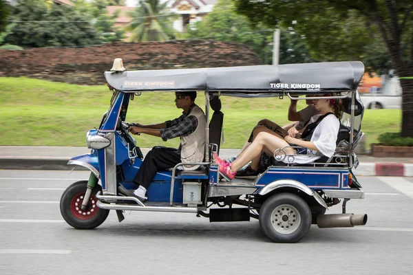 Chiangmai Thajsko Srpna 2018 Tuk Tuk Taxi Chiangmai Služby Městě — Stock fotografie