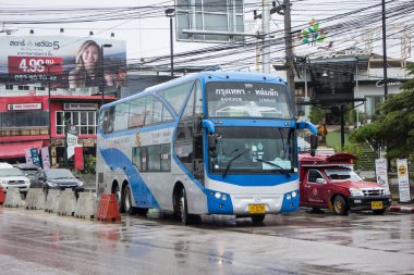 Chiangmai, Tayland - 18 Ağustos 2018: Ulaşım otobüs hükümet şirket. Fotoğraf Chiangmai otobüs istasyonu.