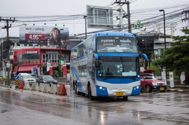 Chiangmai, Tayland - 18 Ağustos 2018: Ulaşım otobüs hükümet şirket. Fotoğraf Chiangmai otobüs istasyonu.