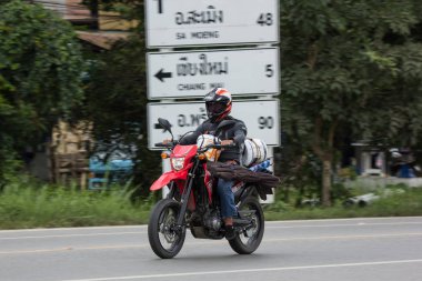 Chiangmai, Tayland - 3 Ağustos 2018: Özel Honda Cbr motosiklet yarış. Fotoğrafa yol no.121 8 km şehir merkezine Chiangmai, Tayland.