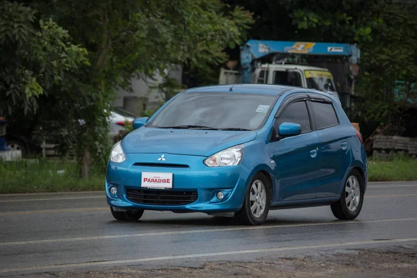 Chiangmai Thailand August 2018 Private Eco Car Mitsubishi Mirage Road — Stock Photo, Image