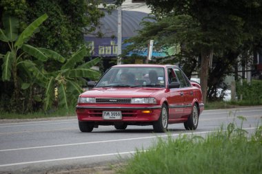 Chiangmai, Tayland - 6 Ağustos 2018: Özel Old araba, Toyota Corolla. Fotoğraf Road Hayır 121 hakkında 8 km şehir merkezine Chiangmai, Tayland.