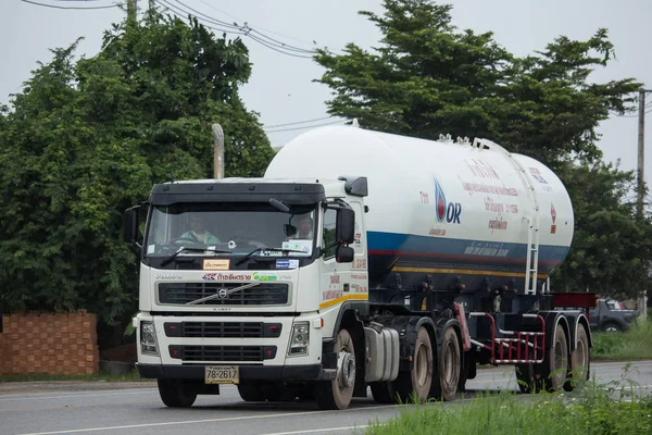 Chiangmai Tailândia Agosto 2018 Caminhão Tanque Gás Carrier Transport Company — Fotografia de Stock