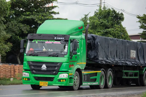 Chiangmai Tailândia Agosto 2018 Private Cnhtc Truck Container Cargo Foto — Fotografia de Stock