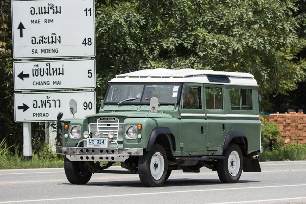 Chiangmai Tailândia Agosto 2018 Old Private Car Land Rover Truck — Fotografia de Stock