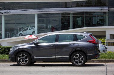Chiangmai, Tayland - 11 Eylül 2018: Özel araba Honda Crv şehir Suv araba. Yol no.1001 Chiangmai şehir merkezine 8 km.