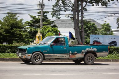 Chiangmai, Tayland - 11 Eylül 2018: Özel Isuzu Kb eski bir kamyonet araba. Fotoğraf Road'da yok 121 hakkında 8 km şehir merkezine Chiangmai Tayland.
