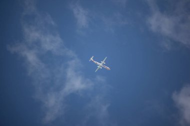 Chiangmai, Tayland - 20 Eylül 2018: Hs-Dqa Bombardier Q400 Nextgen, Nokair. Udon Thani için Chiangmai Havaalanı'ndan çıkar.