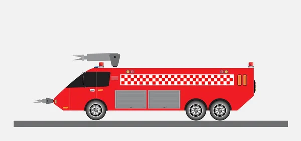 Вектор Иллюстрация Пожарной Машины Аэропорта — стоковый вектор
