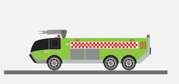 Vettore Illustrazione Del Camion Antincendio Dell Aeroporto — Vettoriale Stock