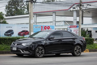 Chiangmai, Tayland - 14 Ağustos 2018: Özel araç, İngiliz otomotiv Mg6 ürün. Fotoğrafa yol no.1001 8 km şehir merkezine Chiangmai, Tayland.