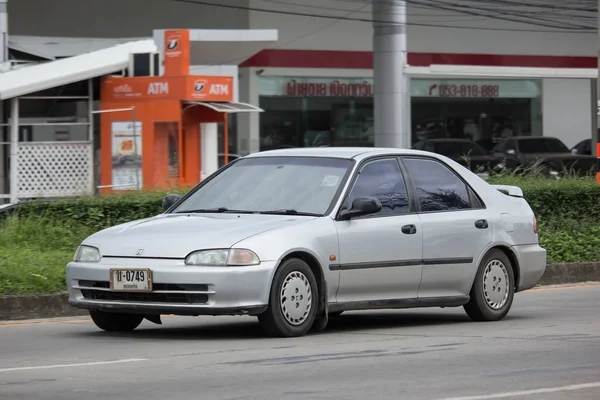 Chiangmai, Tayland - 14 Ağustos 2018: Özel Sedan Honda Automobil, Honda Civic arabadan. Yol no.1001 Chiangmai iş alanı 8 km.