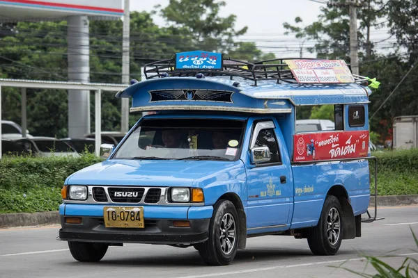 Chiangmai Thailand August 2018 Blaues Pickup Truck Taxi Lamphun Service — Stockfoto