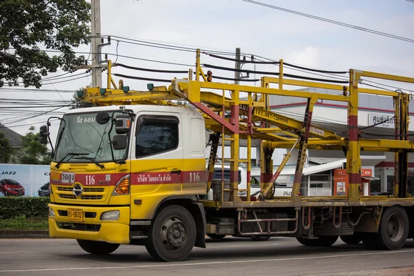 Chiangmai Tailândia Setembro 2018 Roda Caminhão Reboque Transportador Rodas Estrada — Fotografia de Stock