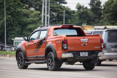 Chiangmai, Tayland - 6 Eylül 2018: Özel pikap araba, Chevrolet Corolado Duramax. Fotoğraf Road Hayır 121 hakkında 8 km şehir merkezine Chiangmai, Tayland.