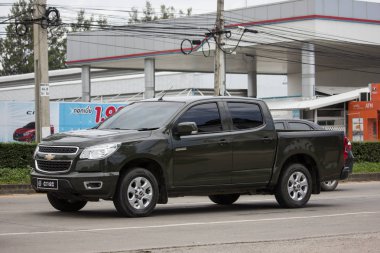 Chiangmai, Tayland - 6 Eylül 2018: Özel pikap araba, Chevrolet Corolado Duramax. Fotoğraf Road Hayır 121 hakkında 8 km şehir merkezine Chiangmai, Tayland.