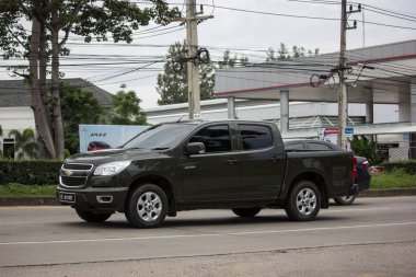 Chiangmai, Tayland - 6 Eylül 2018: Özel pikap araba, Chevrolet Corolado Duramax. Fotoğraf Road Hayır 121 hakkında 8 km şehir merkezine Chiangmai, Tayland.