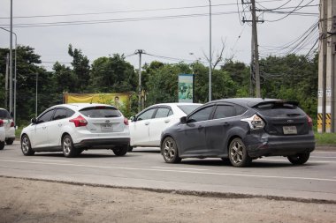 Chiangmai, Tayland - 6 Eylül 2018: Özel araba, Ford Focus. Fotoğraf Road Hayır 121 hakkında 8 km şehir merkezine Chiangmai, Tayland.