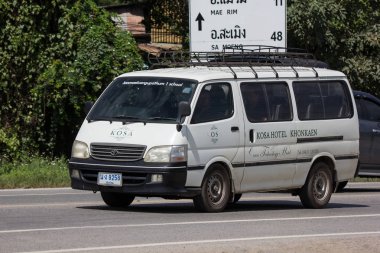 Chiangmai, Tayland - 7 Eylül 2018: özel okul van. Fotoğrafa yol no.121 8 km şehir merkezine Chiangmai, Tayland.