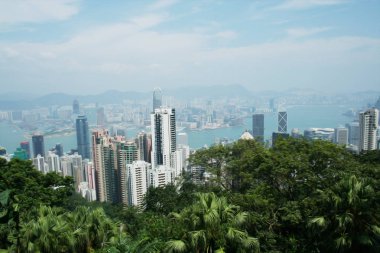 Hong Kong görünümü üzerinde yağlı boya filtresi