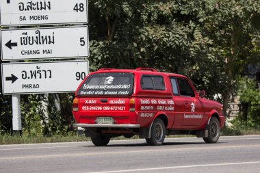 Chiangmai, Tayland - 7 Eylül 2018: Hayvan Chiangmai Maerim Hastanesi için ambulans kamyonet. Yol no.1001, Chiangmai şehir merkezine 8 km.