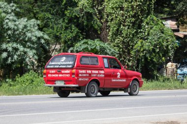 Chiangmai, Tayland - 7 Eylül 2018: Hayvan Chiangmai Maerim Hastanesi için ambulans kamyonet. Yol no.1001, Chiangmai şehir merkezine 8 km.