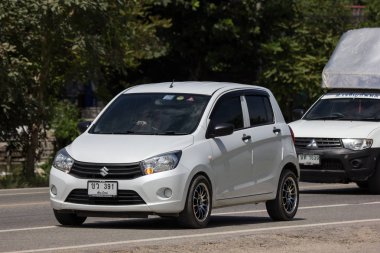 Chiangmai, Tayland - 7 Eylül 2018: Özel Eko Kiralık, Suzuki Celerio. Fotoğraf Road Hayır 121 hakkında 8 km şehir merkezine Chiangmai, Tayland.