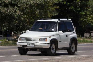 Chiangmai, Tayland - 7 Eylül 2018: Özel Mini Suv araba, Suzuki Vitara. Fotoğraf Road Hayır 121 hakkında 8 km şehir merkezine Chiangmai, Tayland.