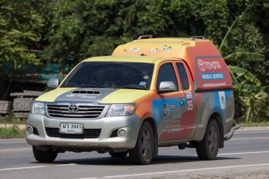 Chiangmai, Tayland - 7 Eylül 2018: Toyota otomobil için mobil servis. Fotoğraf Road Hayır 121 hakkında 8 km şehir merkezine Chiangmai, Tayland.