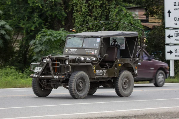 Chiangmai Tailândia Setembro 2018 Old Jeep Private Car Foto Estrada — Fotografia de Stock