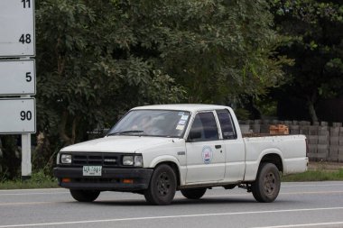 Chiangmai, Tayland - 10 Eylül 2018: Özel Pick up, eski Mazda Bt2500. fotoğrafa yol no.121 8 km şehir merkezine Chiangmai, Tayland.