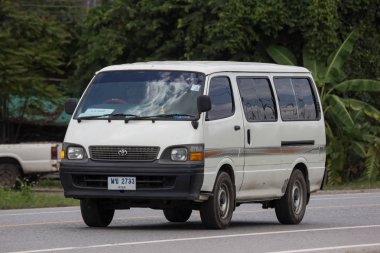 Chiangmai, Tayland - 10 Eylül 2018: Özel Toyota Hiace eski Van araba. Yol no.1001, Chiangmai şehir merkezine 8 km.