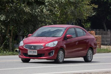 Chiangmai, Tayland - 10 Eylül 2018: Özel araba Mitsubishi çekin. Fotoğraf Road Hayır 121 hakkında 8 km şehir merkezine Chiangmai, Tayland.