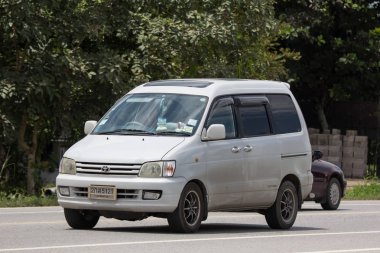 Chiangmai, Tayland - 10 Eylül 2018: Özel Toyota süper limuzin eski Van araba. Yol no.1001, Chiangmai şehir merkezine 8 km.