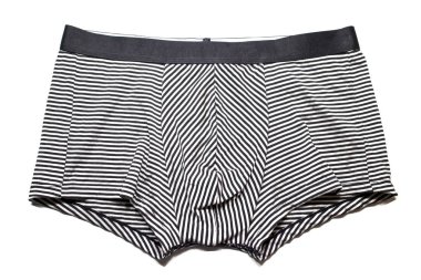 Beyaz arka planda izole erkek iç çamaşırı