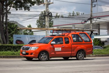 Chiangmai, Tayland - 20 Eylül 2018: kamyonet kedi Telekom kamu şirketi Limited şirketi. Internet ve telefon hizmeti Tayland. Fotoğraf Road Hayır 121 hakkında 8 km şehir merkezine Chiangmai, Tayland.
