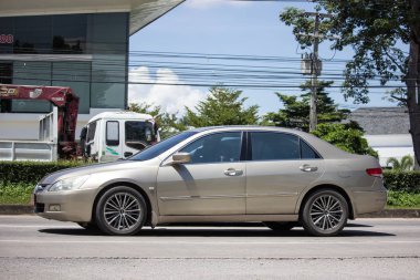 Chiangmai, Tayland - 21 Eylül 2018: Özel araba Honda accord. Yol no.1001 Chiangmai iş alanı 8 km.