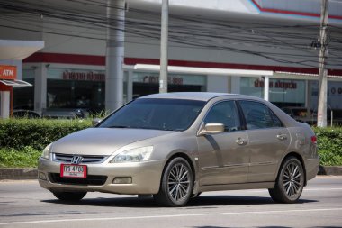 Chiangmai, Tayland - 21 Eylül 2018: Özel araba Honda accord. Yol no.1001 Chiangmai iş alanı 8 km.