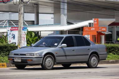 Chiangmai, Tayland - 21 Eylül 2018: Özel araba Honda accord. Yol no.1001 Chiangmai iş alanı 8 km.