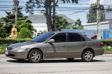 Chiangmai, Tayland - 21 Eylül 2018: Özel araba Honda accord. Yol no.1001 Chiangmai iş alanı 8 km.