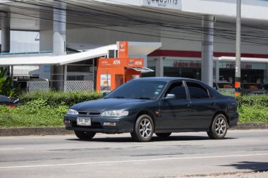 Chiangmai, Tayland - 21 Eylül 2018: Özel araba Honda accord. Yol no.1001 Chiangmai iş alanı 8 km.