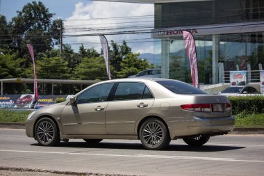 Chiangmai, Tayland - 21 Eylül 2018: Özel araba Honda accord. Yol no.1001 Chiangmai iş alanı 8 km.