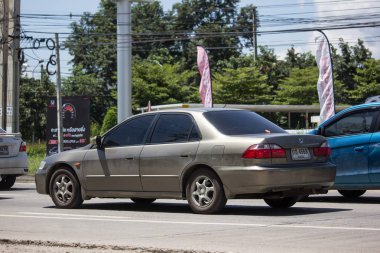 Chiangmai, Tayland - 21 Eylül 2018: Özel araba Honda accord. Yol no.1001 Chiangmai iş alanı 8 km.